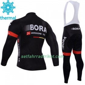 Radbekleidung Radtrikot Langarm + Lang Trägerhose 2017 Bora-Hansgrohe Winter Thermal Fleece N003